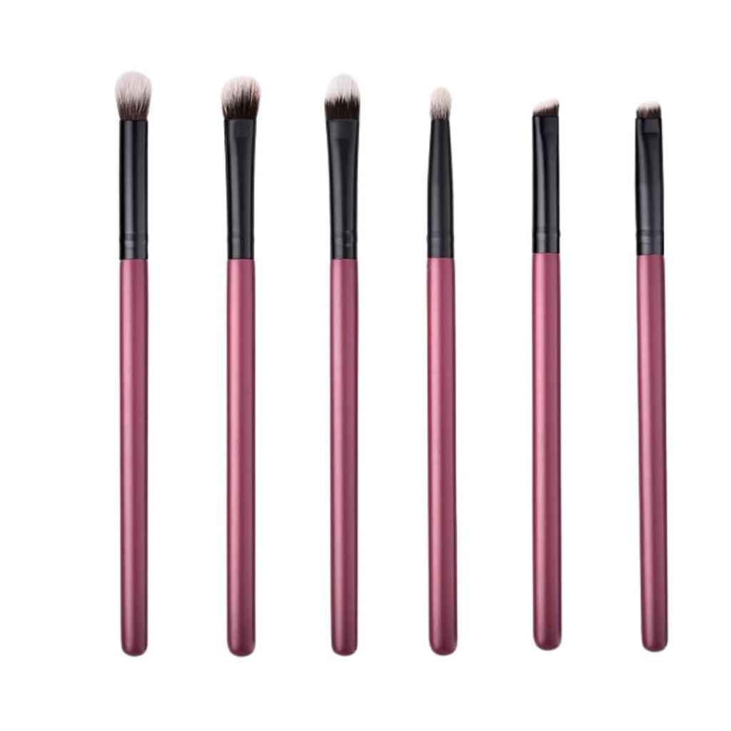 Vegan Eye Makeup Brush Set- Chic. Sustainable Wood Purple and Black Makeup Brushes Hurtig Lane