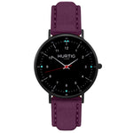 Moderno Vegan Suede Watch All Black & Forest Green Watch Hurtig Lane Vegan Watches