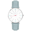 Moderno Vegan Suede Watch Silver, White & Forest Green Watch Hurtig Lane Vegan Watches