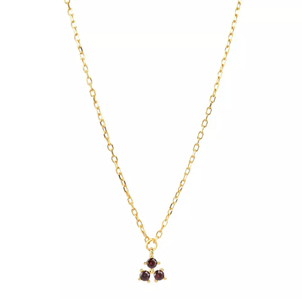 Vistosa Trio Gold Necklace- Champagne Necklaces Hurtig Lane 